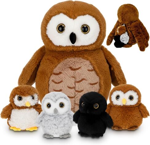 5 PCS Goat Plush Toys Gift Set 15.7 Mommy Goat Goat White White With With 4 Frids Pretting in Belly Belly Reseruing Plushie Toy Ster in Saudi Arabia