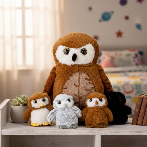 5 PCS Goat Plush Toys Gift Set 15.7 Mommy Goat Goat White White With With 4 Frids Pretting in Belly Belly Reseruing Plushie Toy Ster in Saudi Arabia