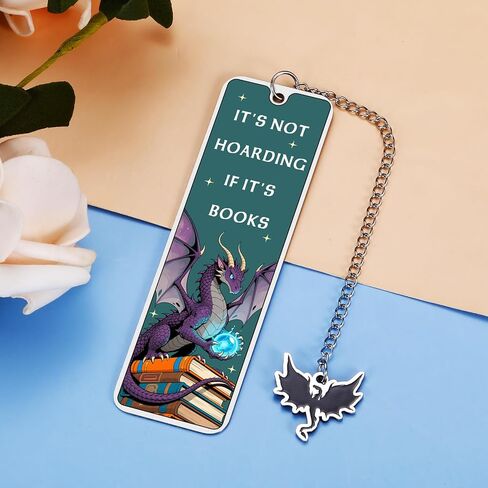Dragon Gifts for Women Men - Dragon Bookmark for Kids Book Lovers, Nerds, Bookish, Dragon Themed Gifts for Girls Boys, Christmas Birthday Book Club Gift Ideas, Book Accessories in Saudi Arabia