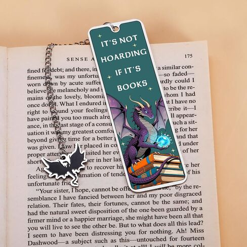 Dragon Gifts for Women Men - Dragon Bookmark for Kids Book Lovers, Nerds, Bookish, Dragon Themed Gifts for Girls Boys, Christmas Birthday Book Club Gift Ideas, Book Accessories in Saudi Arabia