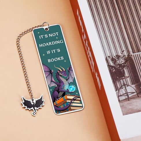 Dragon Gifts for Women Men - Dragon Bookmark for Kids Book Lovers, Nerds, Bookish, Dragon Themed Gifts for Girls Boys, Christmas Birthday Book Club Gift Ideas, Book Accessories in Saudi Arabia