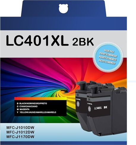 LC401XL Color Ink Cartridges Compatible LC401 Color Ink Cartridge Set, High Yield Works with MFC-J1010DW J1012DW J1170DW Printers (Cyan, Magenta, Yellow, 3 Pack) in Kuwait