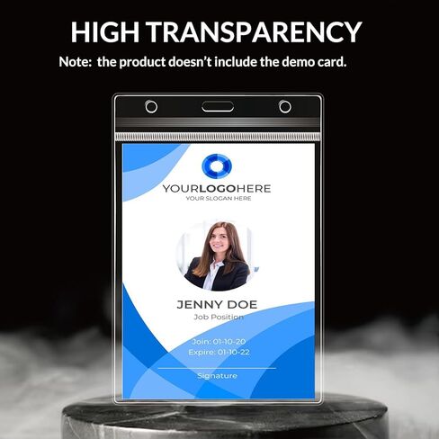 Bulk Acsurpo اسم العلامة الأسماء الأفقي 50 PCS ، نوبات قابلة للختم 3.5x2.25/2.25x3.5 بوصة إدراج شارة معرف سميك إضافي حاملات شارة اسم شارة الاسم المائي. in Kuwait