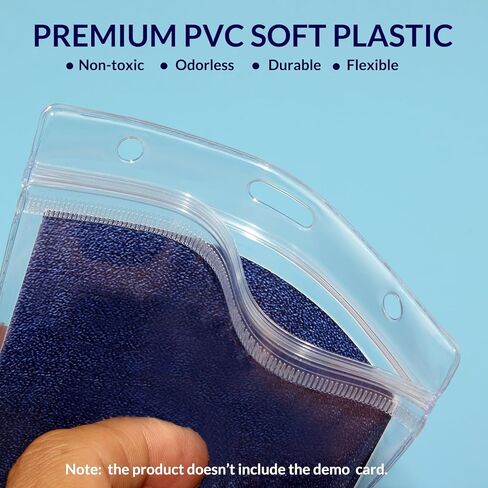 Bulk Acsurpo اسم العلامة الأسماء الأفقي 50 PCS ، نوبات قابلة للختم 3.5x2.25/2.25x3.5 بوصة إدراج شارة معرف سميك إضافي حاملات شارة اسم شارة الاسم المائي. in Kuwait