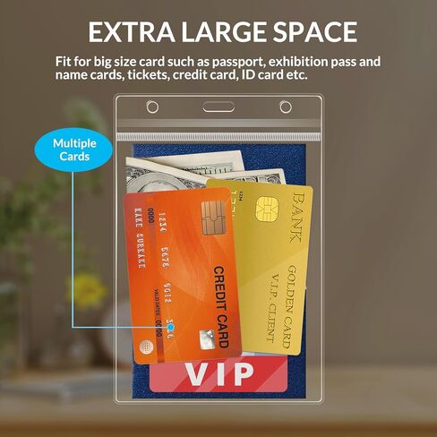 Bulk Acsurpo اسم العلامة الأسماء الأفقي 50 PCS ، نوبات قابلة للختم 3.5x2.25/2.25x3.5 بوصة إدراج شارة معرف سميك إضافي حاملات شارة اسم شارة الاسم المائي. in Kuwait