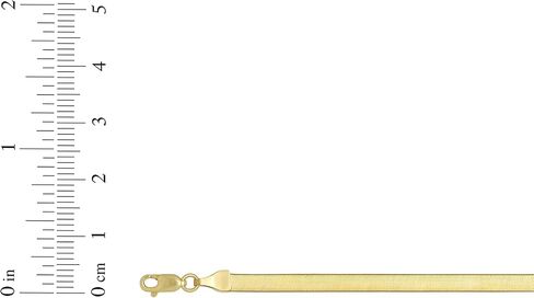 Floreo 10k Yellow Gold 4mm Super Flexible Silky Herringbone Chain Bracelet, 7" in Kuwait