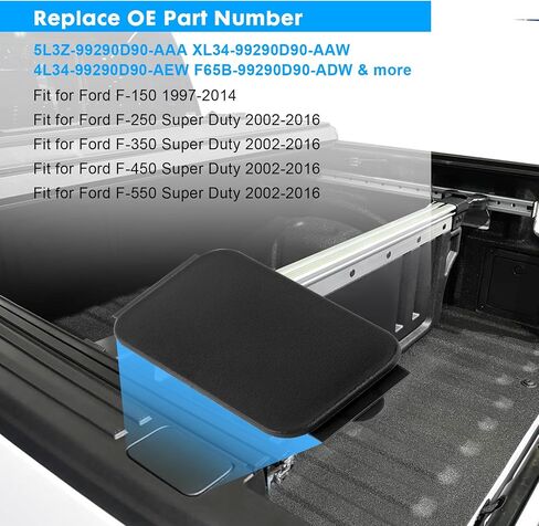 Truck Bed Rail Cap Stake Pocket Cover Plastic Bedrail Insert Plug Box Replacement for 1997-2014 Ford F150, 2002-2016 F250 F350 F450 F550 Super Duty in Kuwait