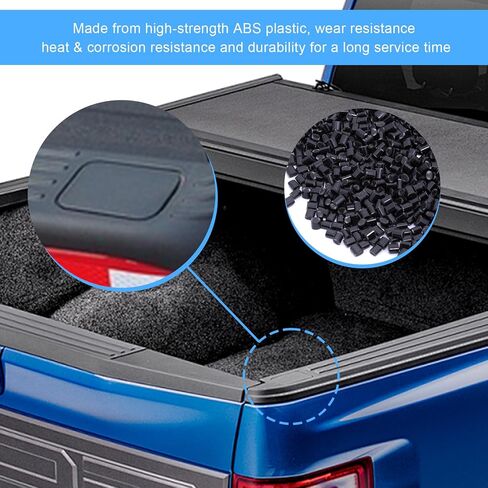 Truck Bed Rail Cap Stake Pocket Cover Plastic Bedrail Insert Plug Box Replacement for 1997-2014 Ford F150, 2002-2016 F250 F350 F450 F550 Super Duty in Kuwait
