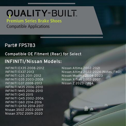 أحذية الفرامل للوقوف الخلفي بديل OE لعام 1999-2014 Buick/Cadillac/Chevrolet/GMC/SAAB (Deville ، Excalade ، Express ، Savana ، Sierra ، Silverado ، Suburban ، Tahoe & More) - FPS781 in Kuwait