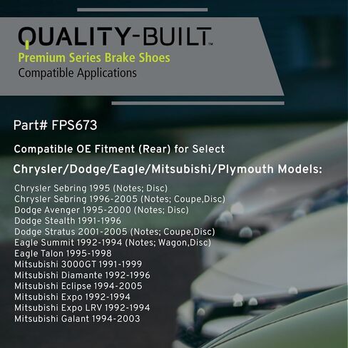 أحذية الفرامل للوقوف الخلفي بديل OE لعام 1999-2014 Buick/Cadillac/Chevrolet/GMC/SAAB (Deville ، Excalade ، Express ، Savana ، Sierra ، Silverado ، Suburban ، Tahoe & More) - FPS781 in Kuwait