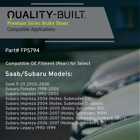 أحذية الفرامل للوقوف الخلفي بديل OE لعام 1999-2014 Buick/Cadillac/Chevrolet/GMC/SAAB (Deville ، Excalade ، Express ، Savana ، Sierra ، Silverado ، Suburban ، Tahoe & More) - FPS781 in Kuwait
