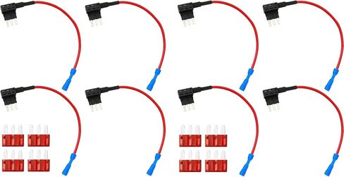 Micro 3 Fuse Tap Add-a-Circuit Adapter (4-Pack) – Expandable Blade Style 12V Fuse Holders for Underglow Lights, Interior LEDs & Car Accessories – Includes 10A Fuses for Easy Installation in Saudi Arabia