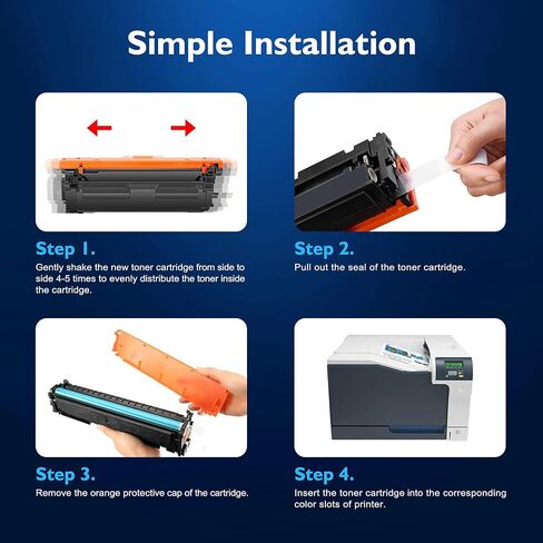 307A Toner Cartridge Set 4-Pack Replacement for HP 307A Toner Cartridges Works with HP Color Laserjet Professional CP5225 CP5225n CP5225dn CP5220 Printer (Black, Cyan, Yellow, Magenta) in Kuwait