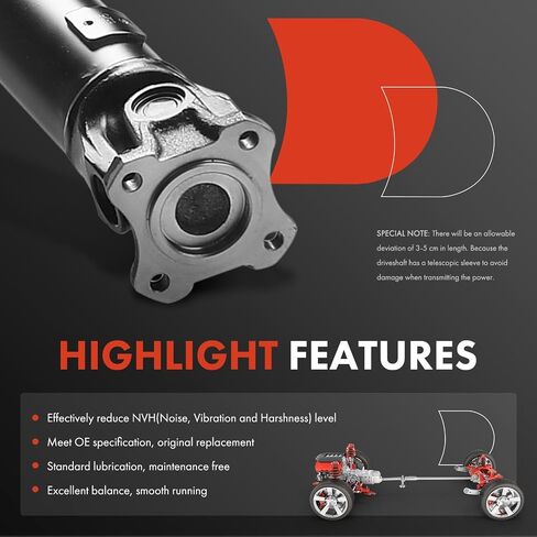 A-Premium Rear Complete Drive Shaft Prop Shaft Driveshaft Assembly Compatible with Subaru Outback 2010 2011 2012 2.5L, Automatic CVT Transmission, Replace# 27111AJ11B, 27111AJ11A in Saudi Arabia