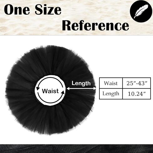 Tutu for Women Adults - 5-Layer Tulle Skirts 80s Outfit for Women - Puffy Adult Tutus - Halloween Costumes Skirt in Saudi Arabia