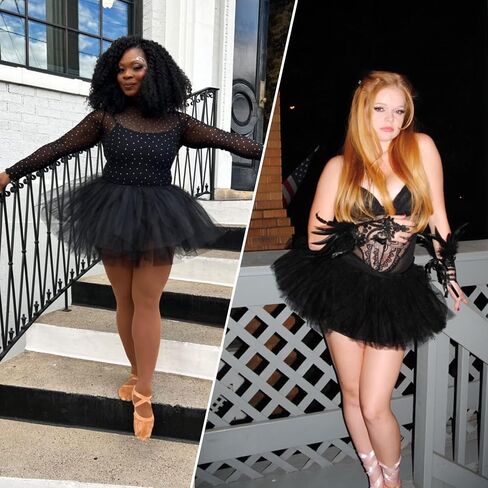 Tutu for Women Adults - 5-Layer Tulle Skirts 80s Outfit for Women - Puffy Adult Tutus - Halloween Costumes Skirt in Saudi Arabia