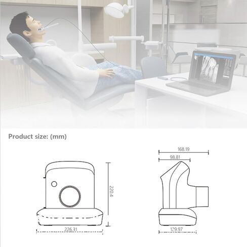 Dental X-Ray Sensor Veterinary Radiovisograph HD Digital Intraoral Imaging System Portable X Ray Digital Sensor (1.5 (25x30mm)) in Saudi Arabia