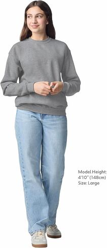 Gildan Unisex Child Fleece Crewneck Sweatshirt, Style G18000B, Sport Grey in Saudi Arabia