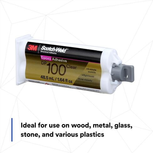 Scotch-Weld من جزأين لاصق Epoxy ، DP100 ، 1.7 أوقية ، Dou-Pak ، Clear ، 12pack in Kuwait