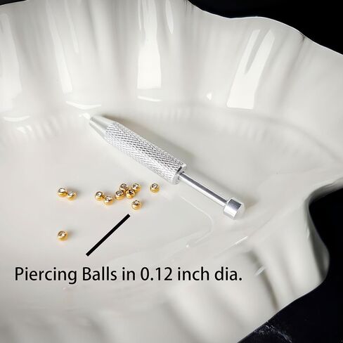 استبدال الذهب كرات ثقب 16G 3MM متوافقة مع الحاجز المربوطة خارجيا ، الأذن ، بيرات لابريت وأداة جرب الكرة الثقب ، 12 قطعة in Saudi Arabia