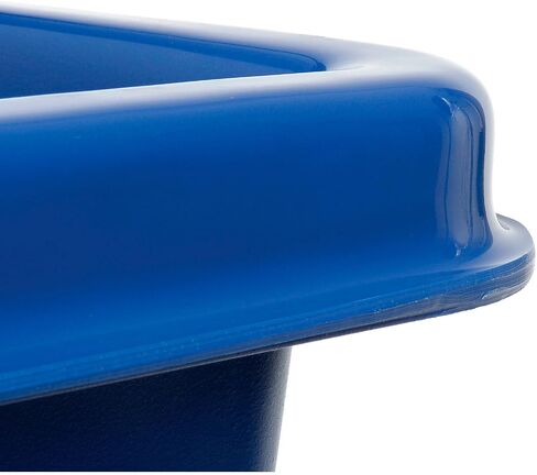 Global Industrial 6 Bushel Plastic Bulk Box Truck, Direct Mount Base, 500 lbs. Capacity, 3" Non-Maring Rubber Casters, Blue, 33-2/5"L x 23" W x 24-1/2"H in Saudi Arabia