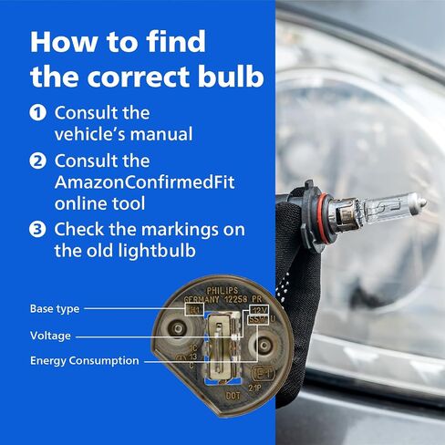 Philips 9006 Vision Upgrade Headlight Bulb with up to 30% More Vision, 1 Pack in Kuwait