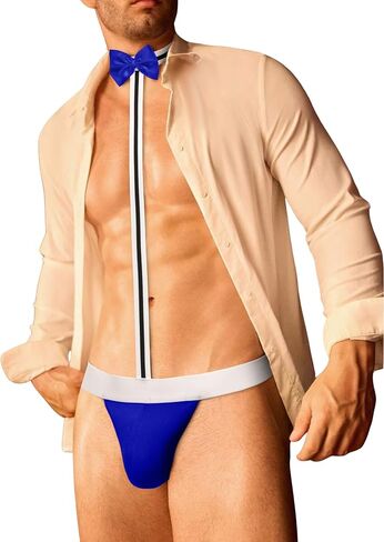 Avidlove Men's Sexy Mankini Thong Swimsuit Swimender Mens Lingerie Lower Rise Lingerie مع ربطة عنق (راجع الأحجام المحدثة) in Saudi Arabia