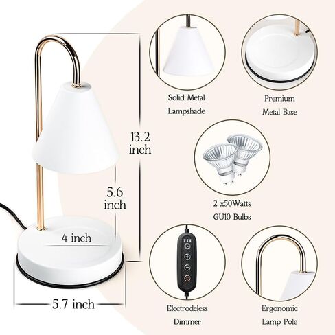 Candle Warmer Lamp with Timer for Yankee Candles, Black Wax Warmer with Dish for Wax Melts, House Warming Gifts New Home Kitchen Office Dorm Room Fall Decor, Birthday Gifts for Mom Women Men in Saudi Arabia