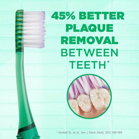 GUM Technique Deep Clean Toothbrush - Compact Soft - Soft Toothbrushes for Adults with Sensitive Gums - Extra Fine Bristles, 1ct (12pk) in Saudi Arabia