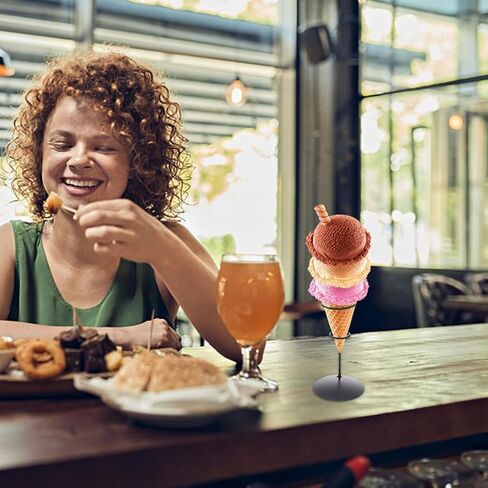 OperItacx 2pcs آيس كريم مخروط مخروط الحديد شاشة الحديد حامل رفوف وافل المخاريط حامل الرف in Kuwait