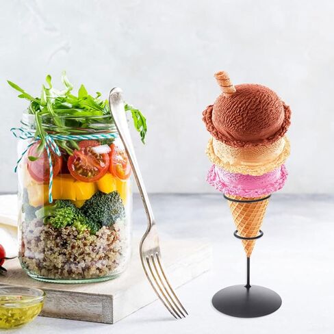 OperItacx 2pcs آيس كريم مخروط مخروط الحديد شاشة الحديد حامل رفوف وافل المخاريط حامل الرف in Kuwait