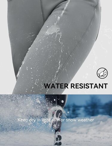baleaf Women's Thick Fleece Lined Leggings Winter Warm Jeggings Water Resistant High Waisted Tights Snow Pants 4 Pockets in Saudi Arabia