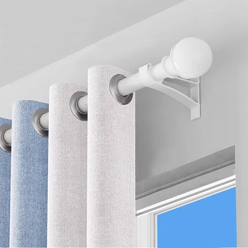 مجموعة حديثة من 2 قضبان الستار المستديرة ، قبعات نهاية الكرة 35 ملم/1.4in لقضبان الستائر 5/8 بوصة ، والبلاستيك السود in Kuwait