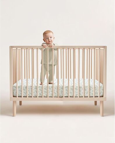 Mini Crib Sheets Muslin: Pack and Play Sheets for Boys and Girls - Cotton Fitted Crib Sheet for Pack N Play Mattress and Playard 2Pack 24"x38" in Saudi Arabia