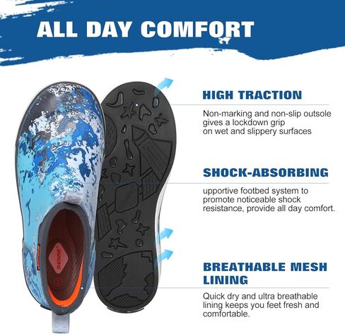 Showave's Rain's Rain Boots Girl's Deck Boots Boy's Boy's Rain Boot Nonoprene Neopren in Kuwait