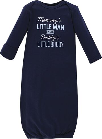 Hudson Baby Unisex Baby Cotton Gowns, Sparkle, Preemie/Newborn in Kuwait