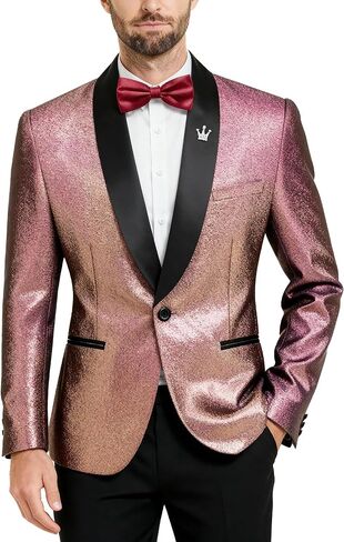 سترة Tuxedo اللامعة للرجال ، السترة النحيفة النحيفة ، بدلة صاخبة شال واحدة للحفلة ، حفلة موسيقية ، حفل زفاف ، عشاء in Saudi Arabia
