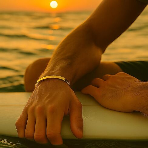 Forge & Foundry Men's Minimalist Titanium Cuff Bracelet | Versitile Unisize Waterproof | Design-Led Artisan Jewelry, from London | Ravick in Saudi Arabia