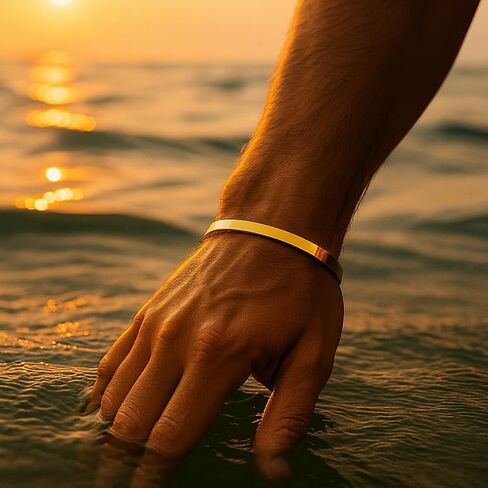 Forge & Foundry Men's Minimalist Titanium Cuff Bracelet | Versitile Unisize Waterproof | Design-Led Artisan Jewelry, from London | Ravick in Saudi Arabia