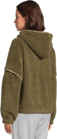 UGG Women's Mariella Uggfluff Zip Hoodie Coat, Burnt Olive, L in Saudi Arabia