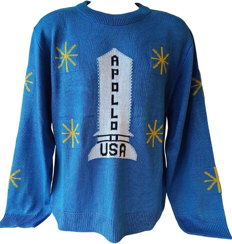 Danny Torrance Apollo 11 USA Youth Sweater - زي أفلام الأطفال وارتداء كل يوم - Moon Landing - الأولاد الأزرق المتماسك in Saudi Arabia