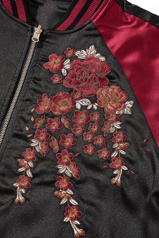 أزياء الشارع الشارع القابلة للانعكاس الرجال اليابانيين التنين التطريز سترة القاذفة وصمة عار الكامل زيب طيار الرياح in Kuwait