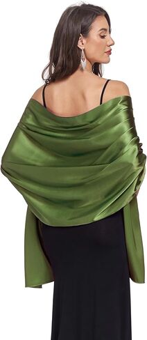 Shawls and Wraps for Evening Dresses Satin Shawl Wraps for Women Wedding Formal Shawl in Kuwait