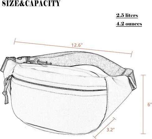 2-Zippers Fanny Pack for Men Women, Crossbody Waist Bag with Adjustable Strap Scratch Resistant Waterproof Fanny Pack Suitable for Travel Running Sports Cycling Hiking, Carry Any Phone,Wallet. Black in Saudi Arabia