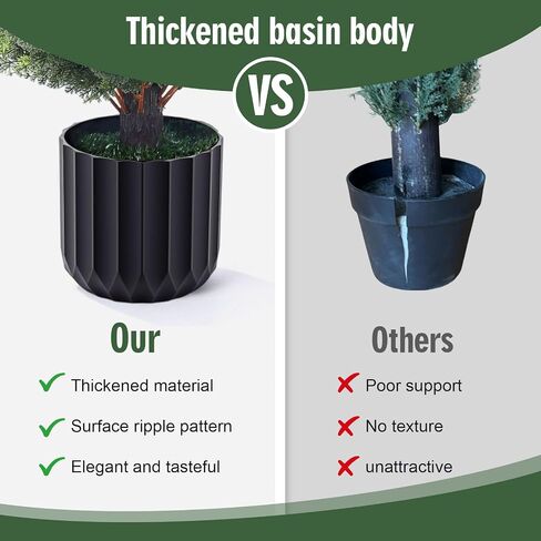 3FT Artificial Topiary Cedar Trees 2 Pack, Lush Thick Greenery UV Rated Artificial Plants for Outdoor Planters Decor, Realistic Fake Trees Indoor Garden in Saudi Arabia