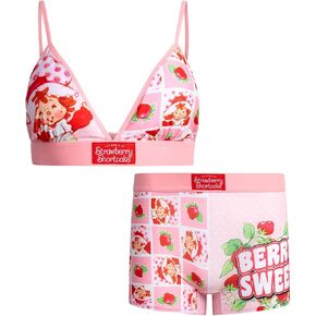 Womens Underwear Set - 2 Piece Bralette Bras for Women and Boys Shorts - Womens Bra and Panty Set (S-XL) in Saudi Arabia