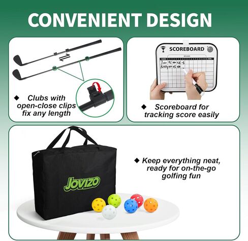 Bucket Golf Chipping Game with 1 Club & 6 Holes, Portable Golf Set for Adults Kids, Outdoor Indoor Sports Practice Toy Gift for Family Play Yard, Backyard, Lawn, Beach in Saudi Arabia