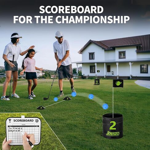 Bucket Golf Chipping Game with 1 Club & 6 Holes, Portable Golf Set for Adults Kids, Outdoor Indoor Sports Practice Toy Gift for Family Play Yard, Backyard, Lawn, Beach in Saudi Arabia