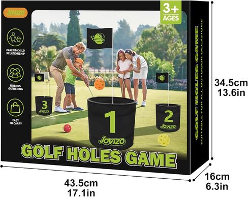 Bucket Golf Chipping Game with 1 Club & 6 Holes, Portable Golf Set for Adults Kids, Outdoor Indoor Sports Practice Toy Gift for Family Play Yard, Backyard, Lawn, Beach in Saudi Arabia