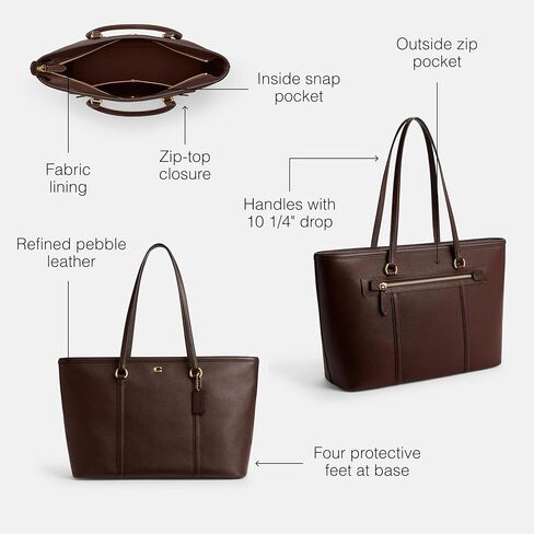 Coach Legacy Zip Tote, B4/Black in Saudi Arabia